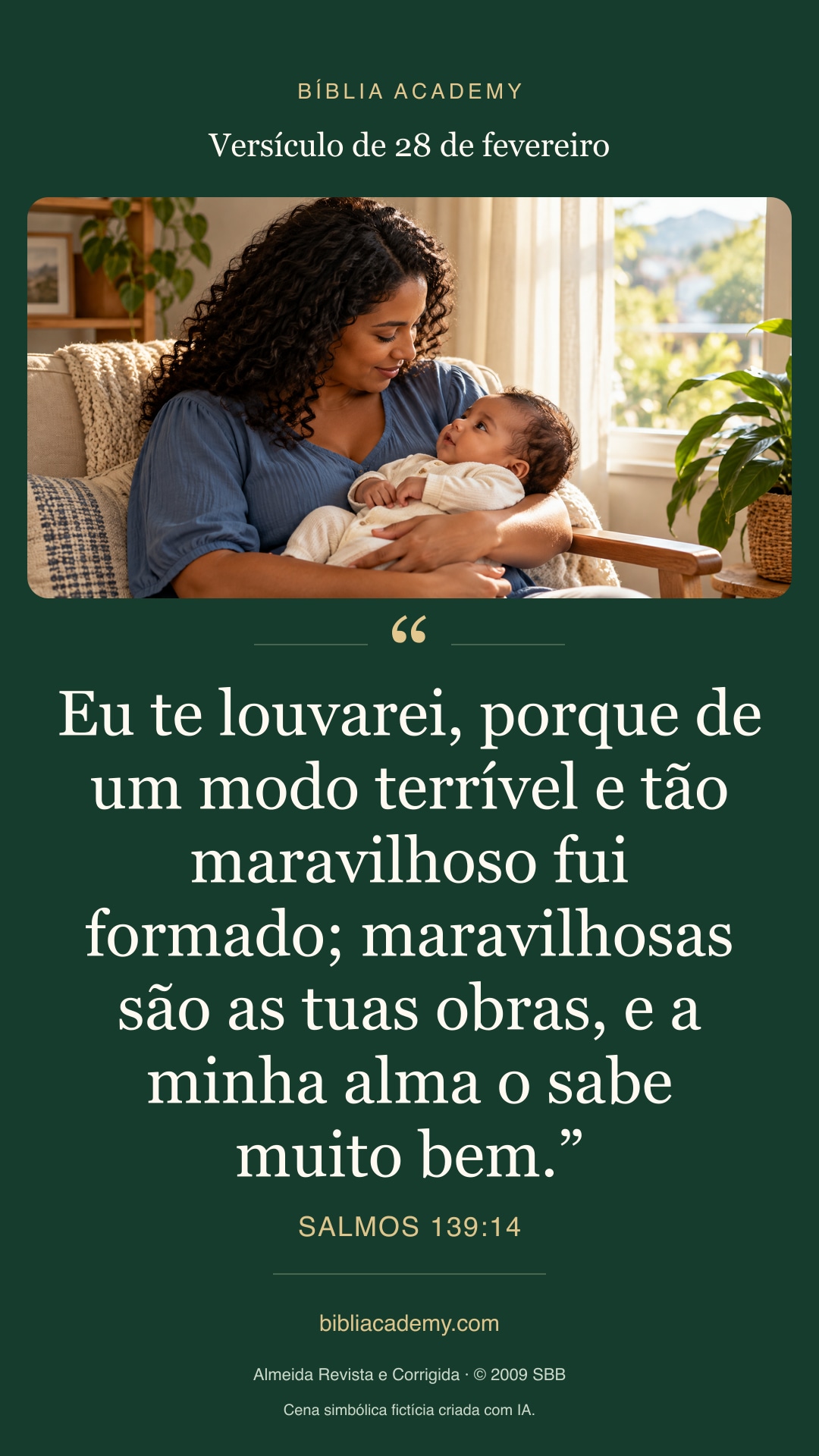 Cartão vertical com Salmos 139:14