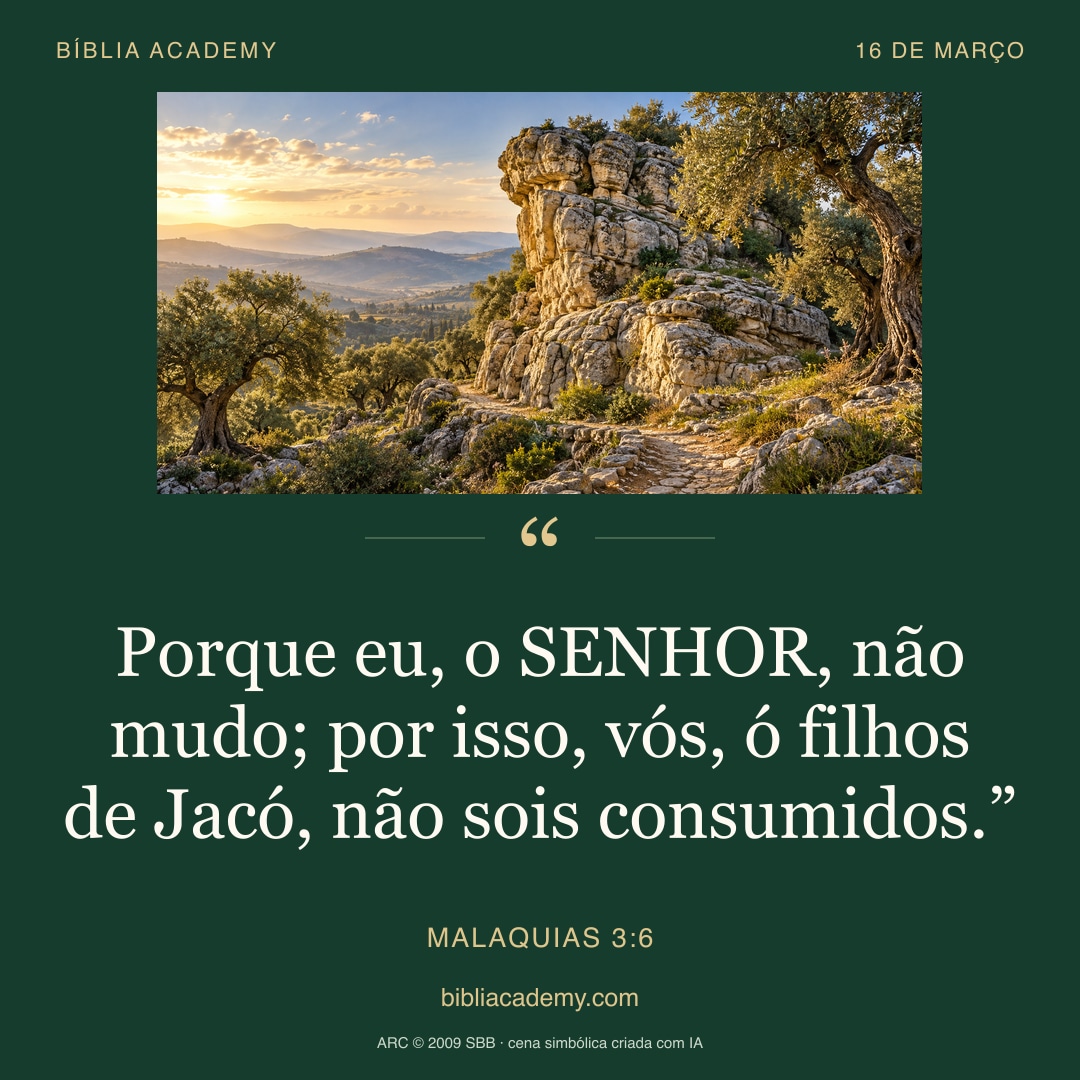 Cartão quadrado com Malaquias 3:6