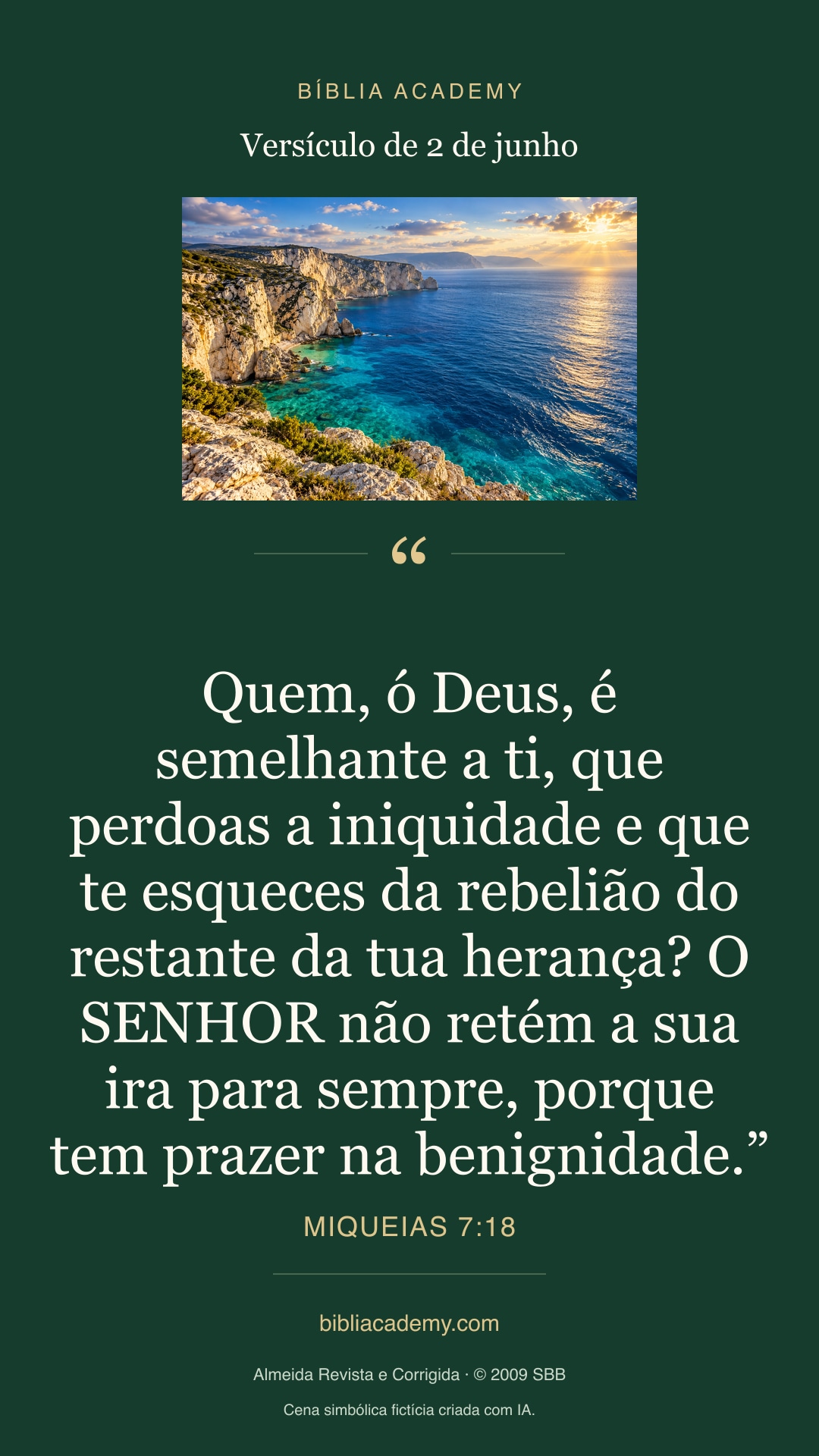 Cartão vertical com Miqueias 7:18