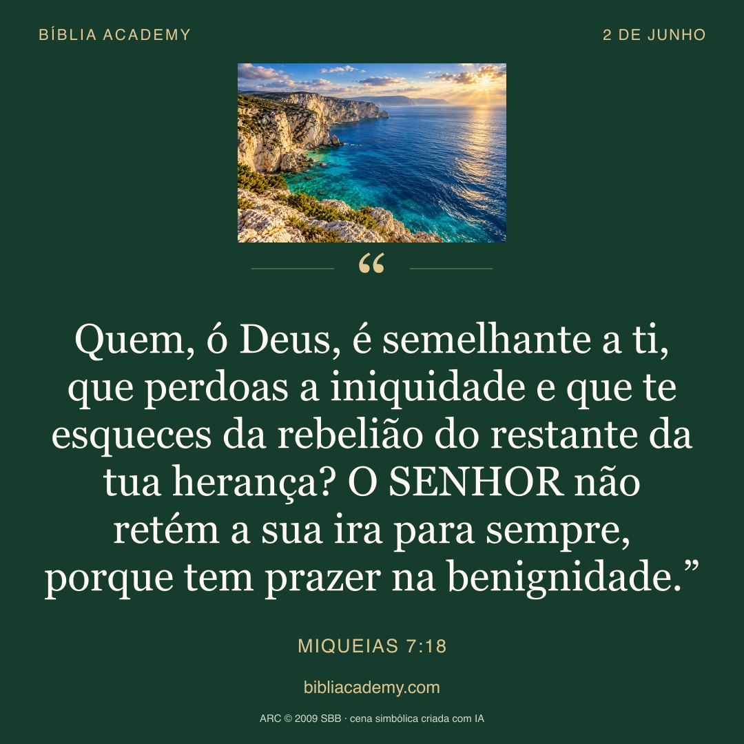 Cartão quadrado com Miqueias 7:18