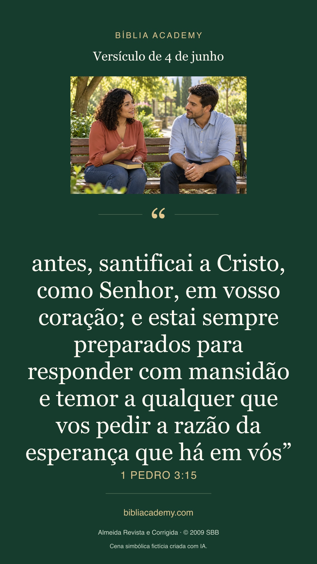 Cartão vertical com 1 Pedro 3:15