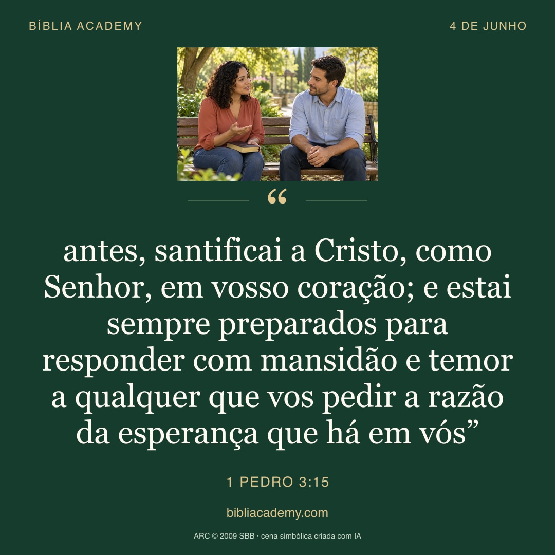 Cartão quadrado com 1 Pedro 3:15