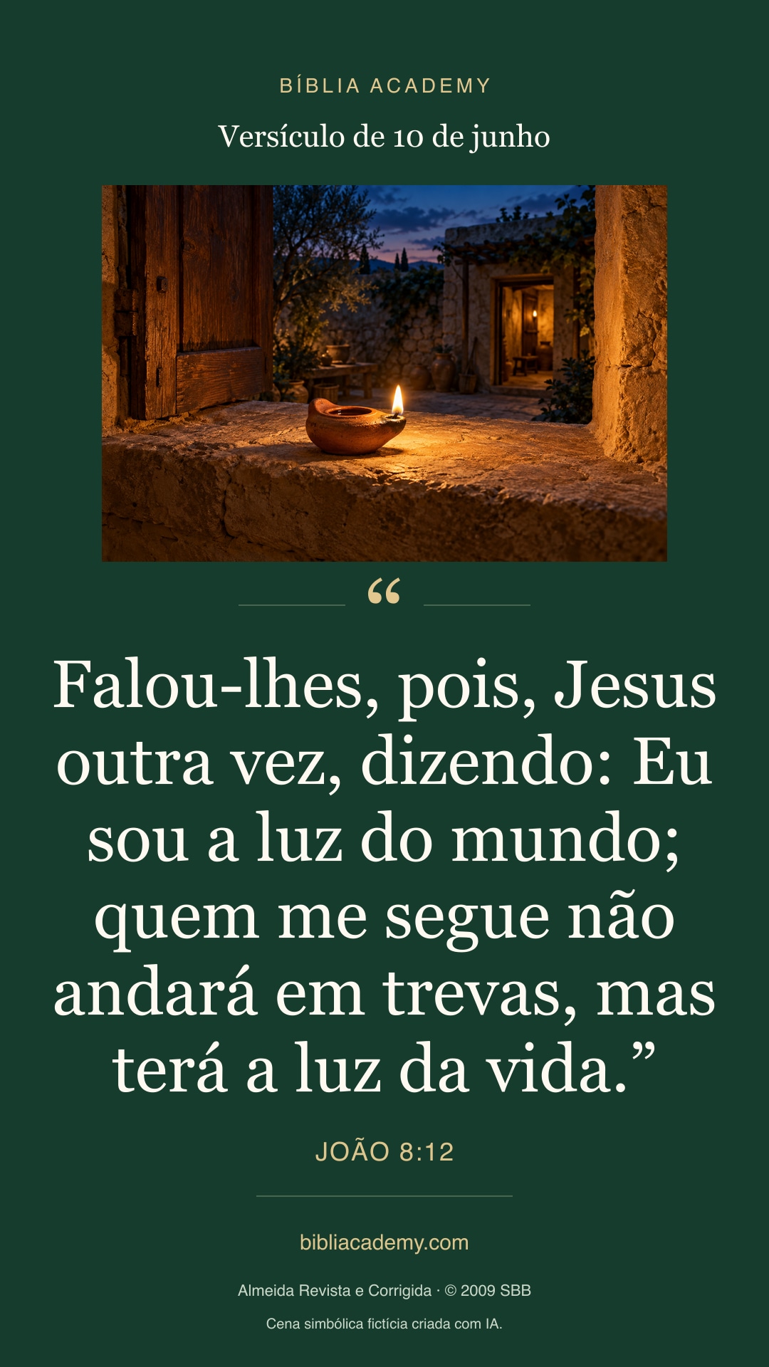 Cartão vertical com João 8:12
