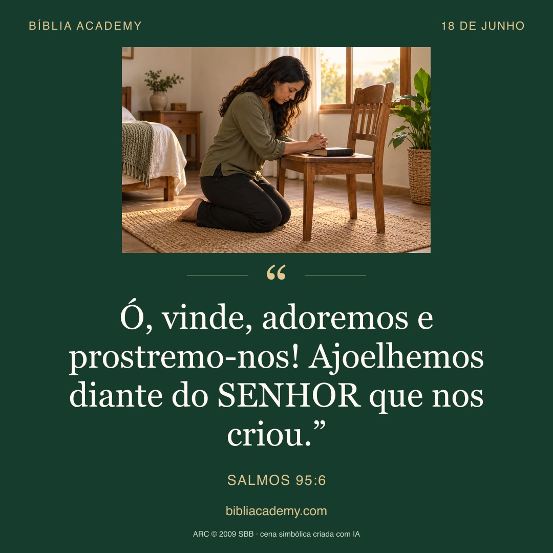 Cartão quadrado com Salmos 95:6