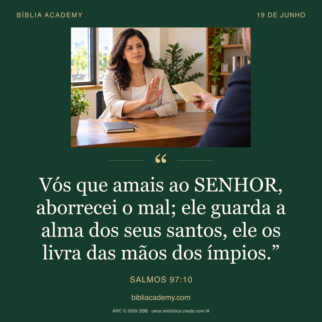Cartão quadrado com Salmos 97:10