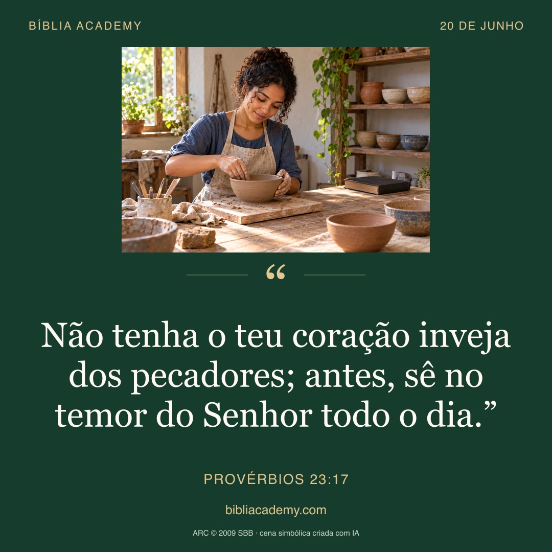 Cartão quadrado com Provérbios 23:17