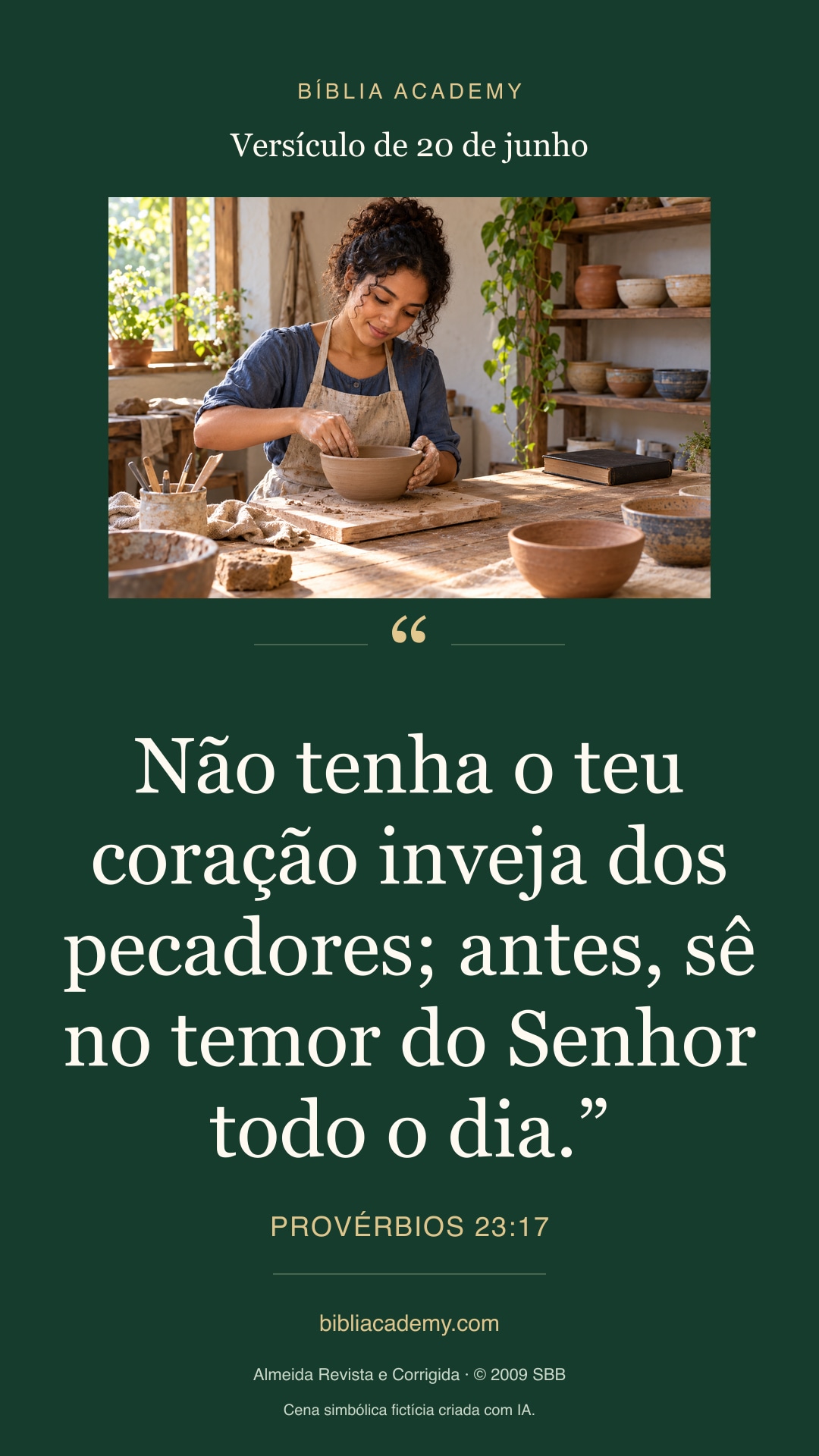 Cartão vertical com Provérbios 23:17