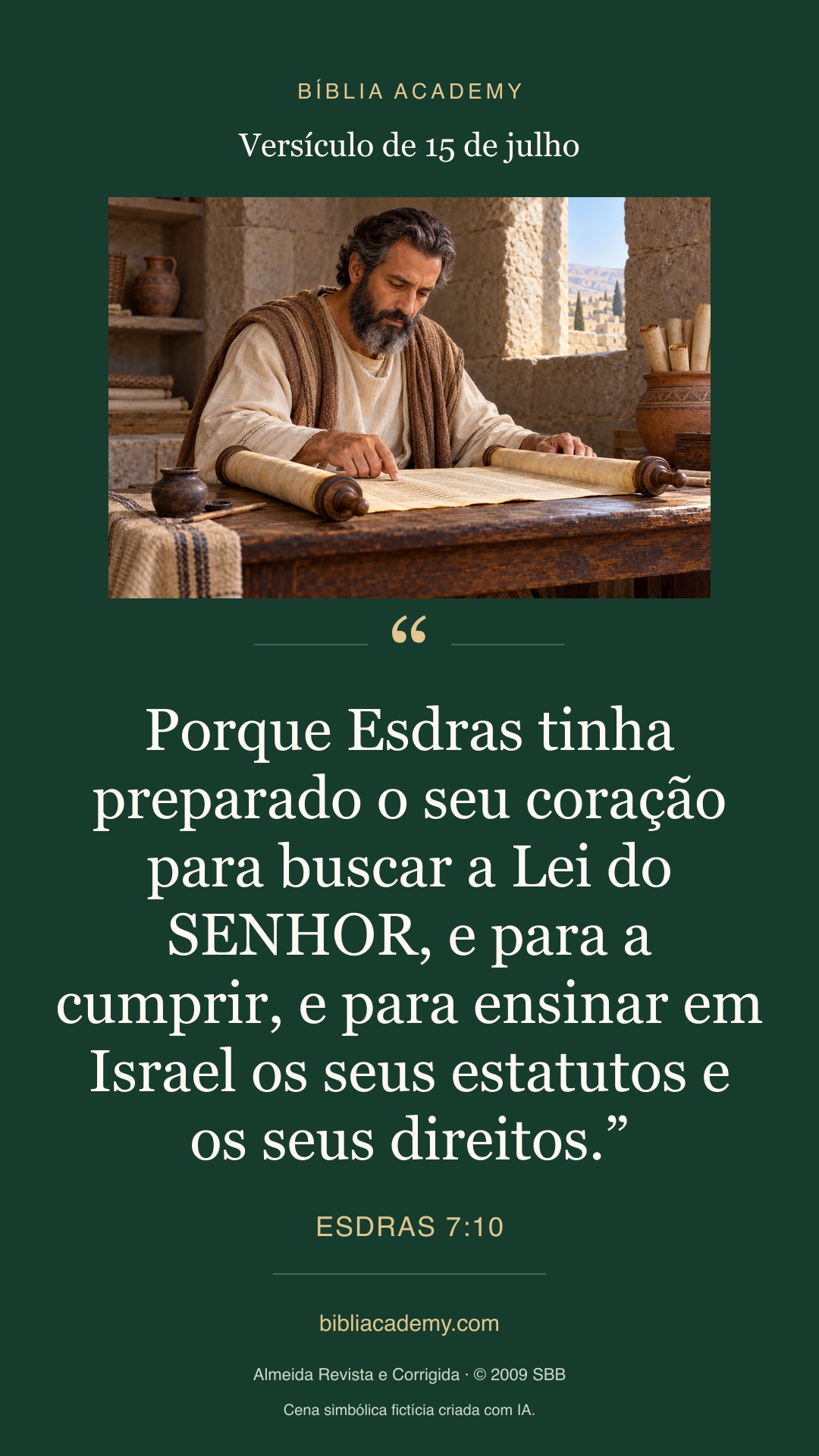 Cartão vertical com Esdras 7:10