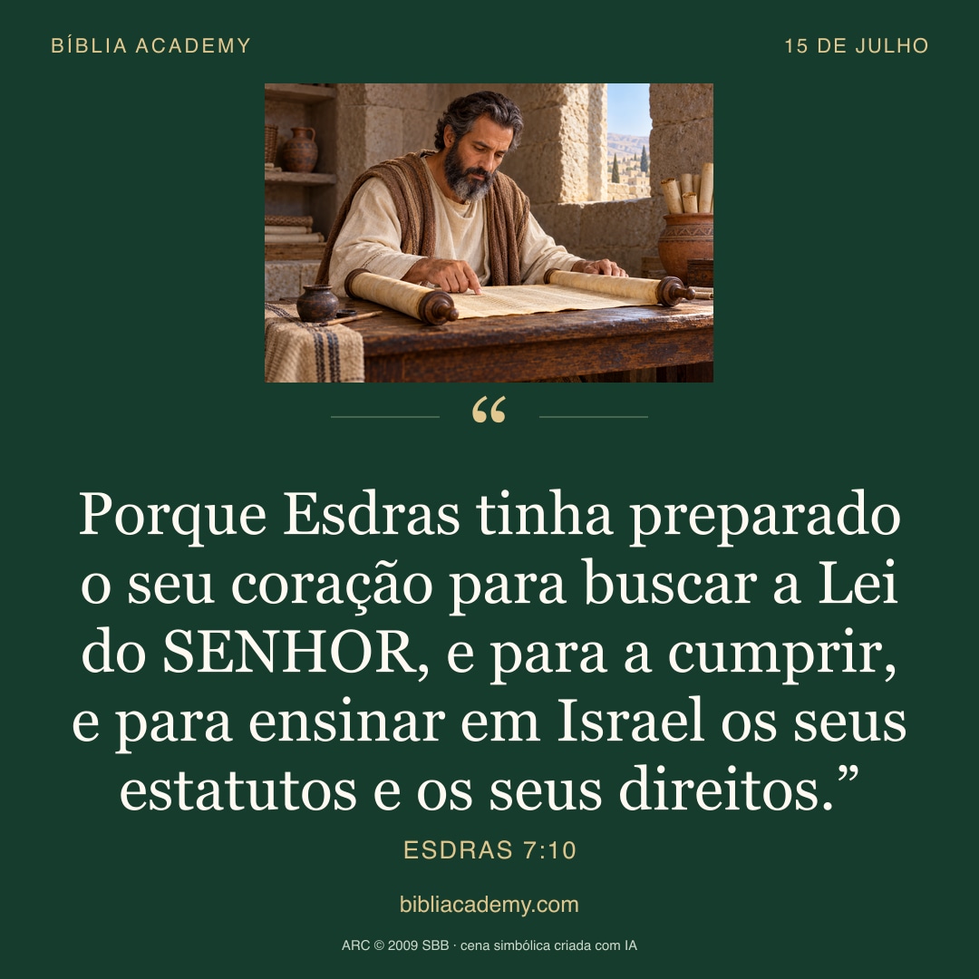 Cartão quadrado com Esdras 7:10
