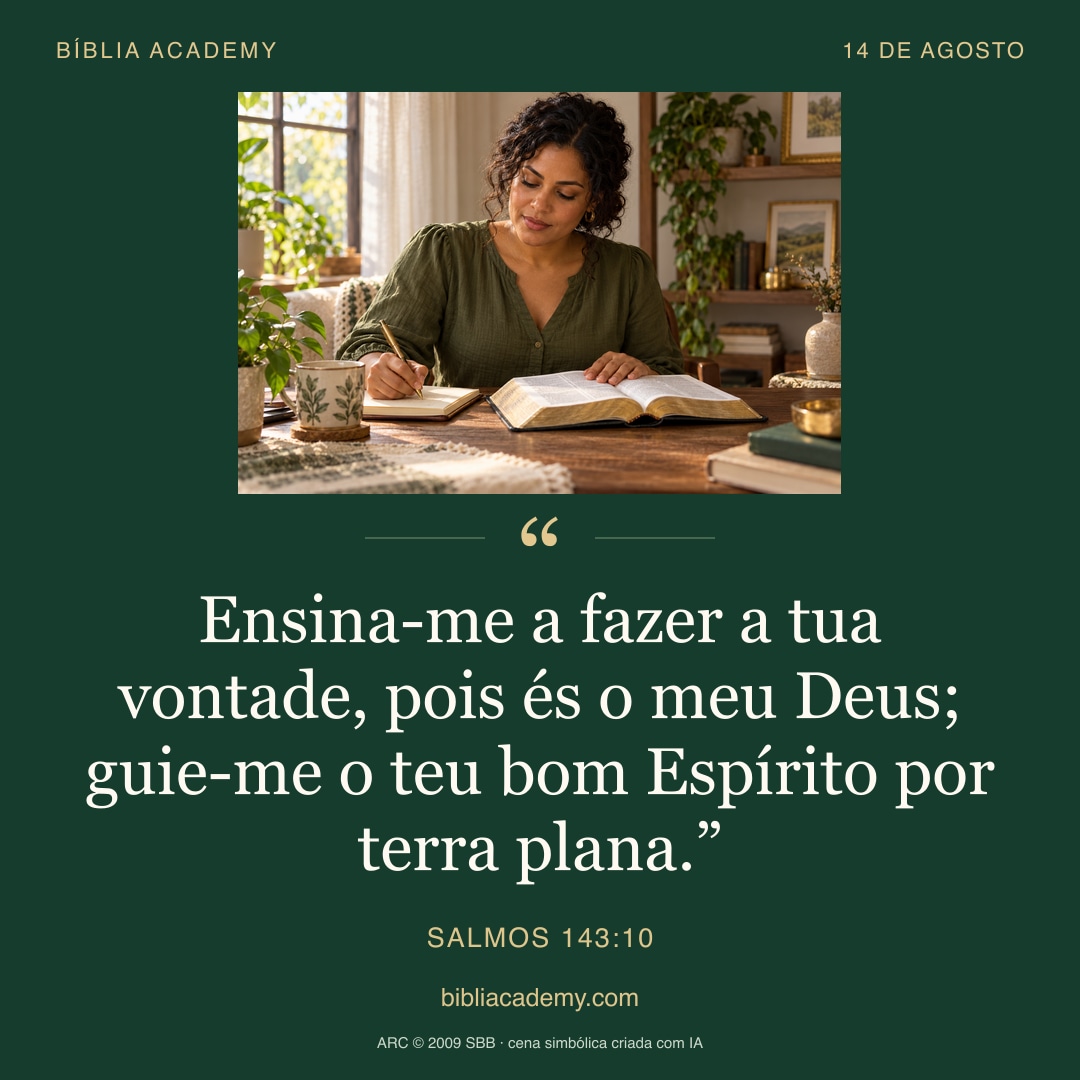 Cartão quadrado com Salmos 143:10
