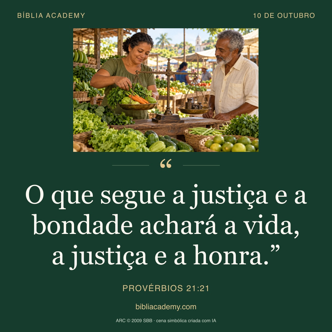 Cartão quadrado com Provérbios 21:21