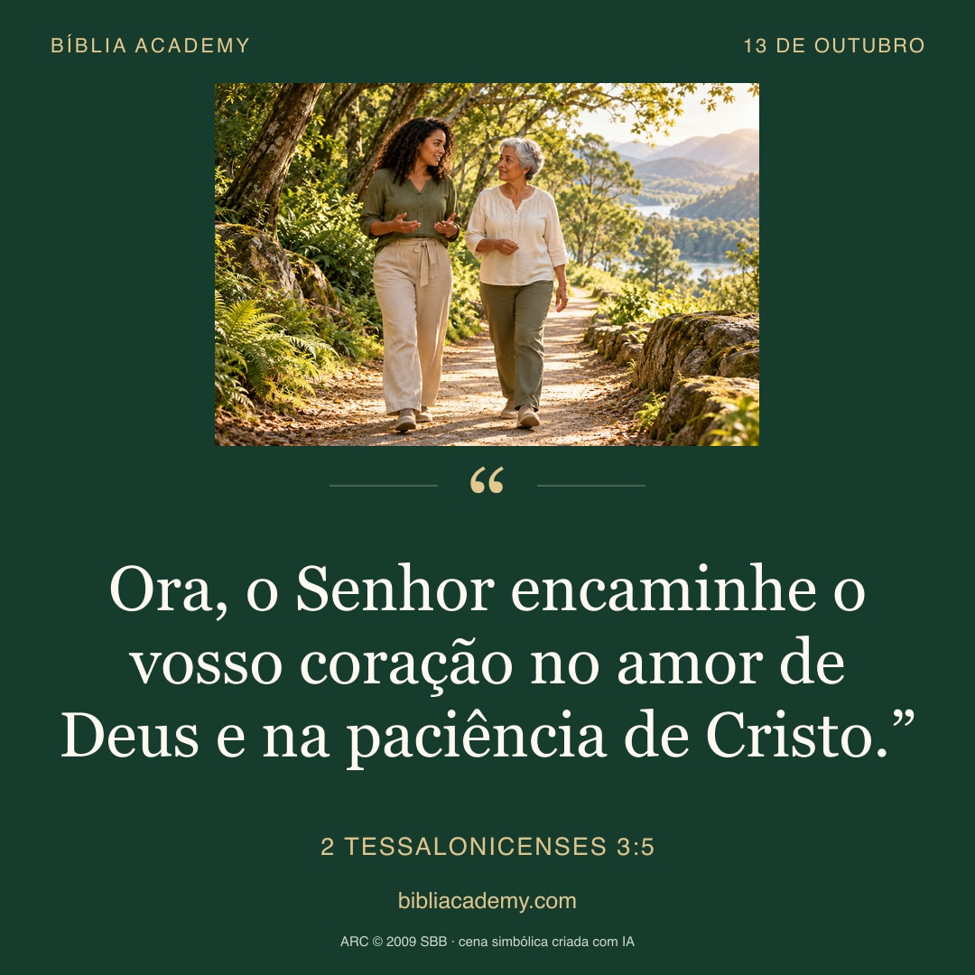 Cartão quadrado com 2 Tessalonicenses 3:5