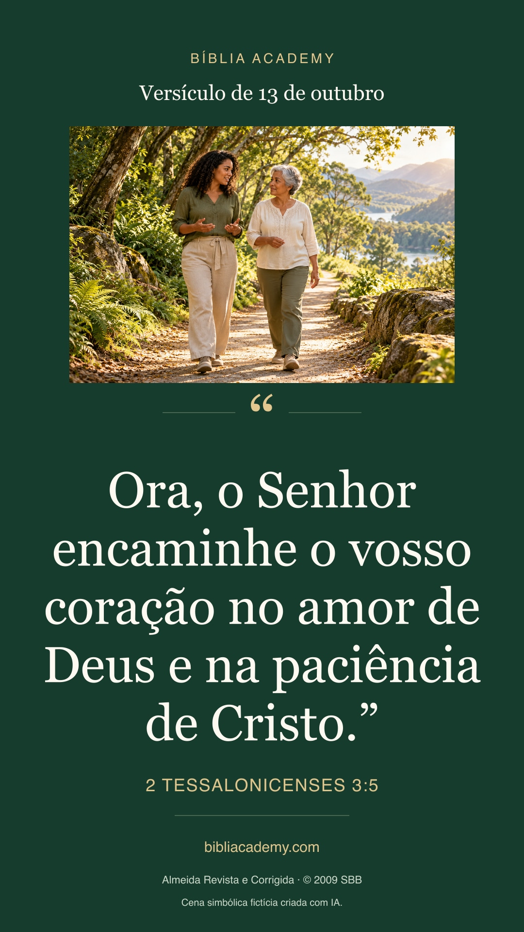 Cartão vertical com 2 Tessalonicenses 3:5