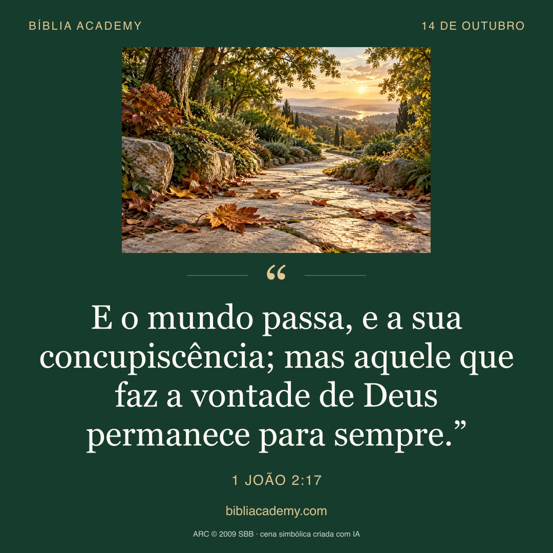 Cartão quadrado com 1 João 2:17