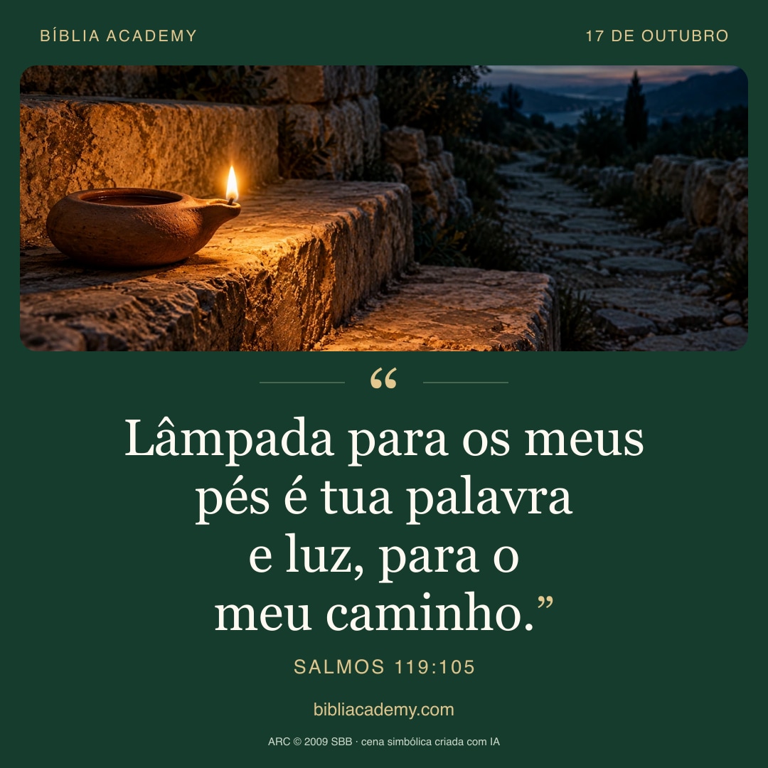 Cartão quadrado com Salmos 119:105