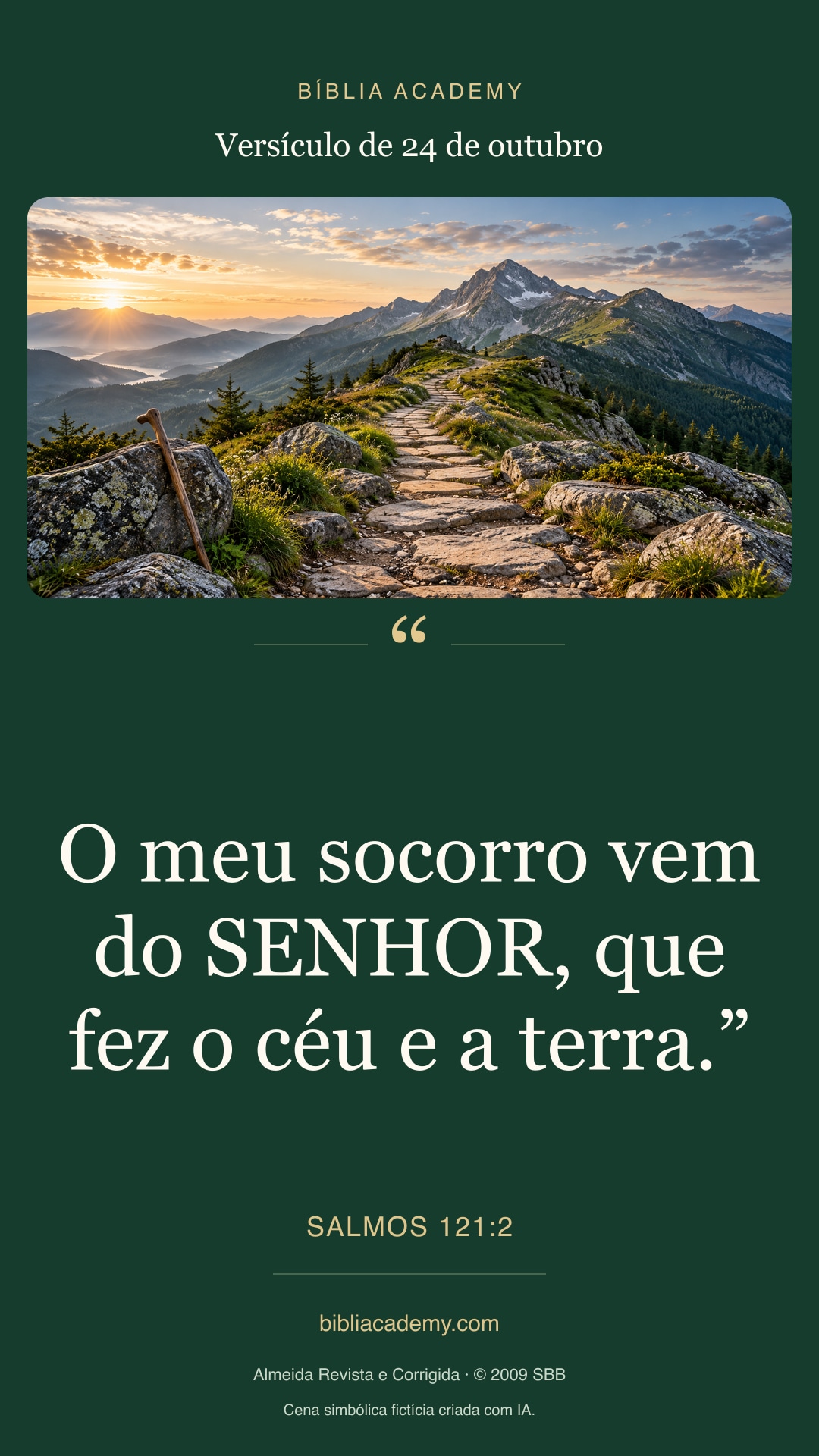 Cartão vertical com Salmos 121:2