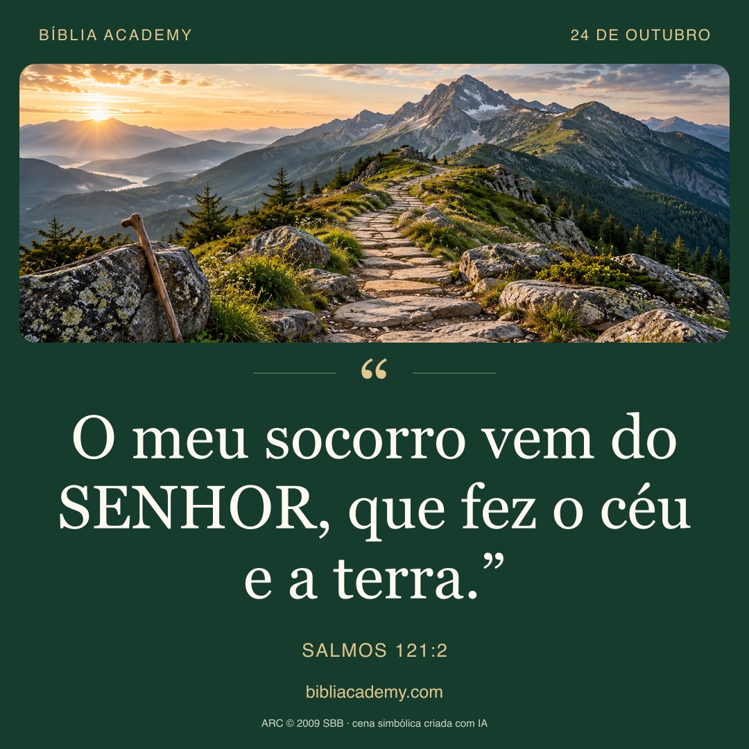 Cartão quadrado com Salmos 121:2