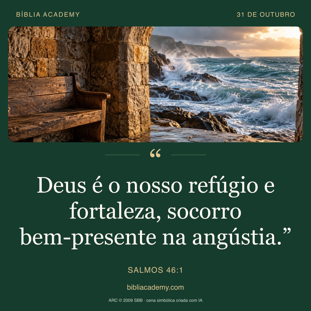 Cartão quadrado com Salmos 46:1