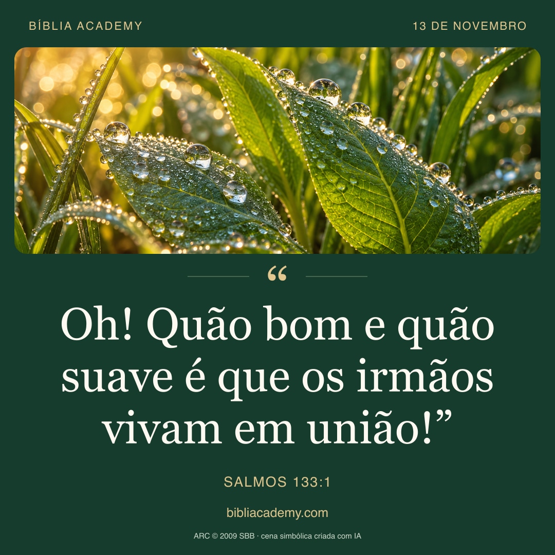 Cartão quadrado com Salmos 133:1