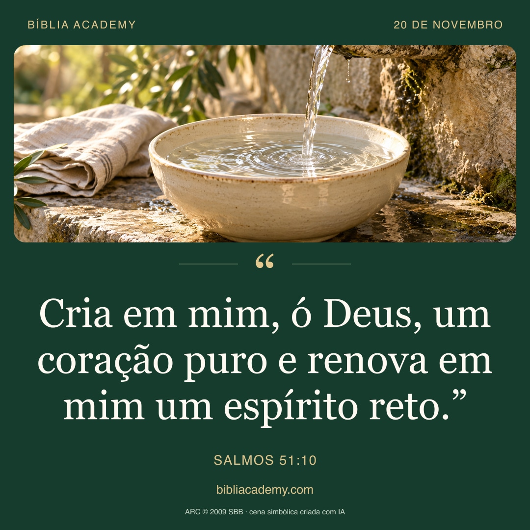 Cartão quadrado com Salmos 51:10