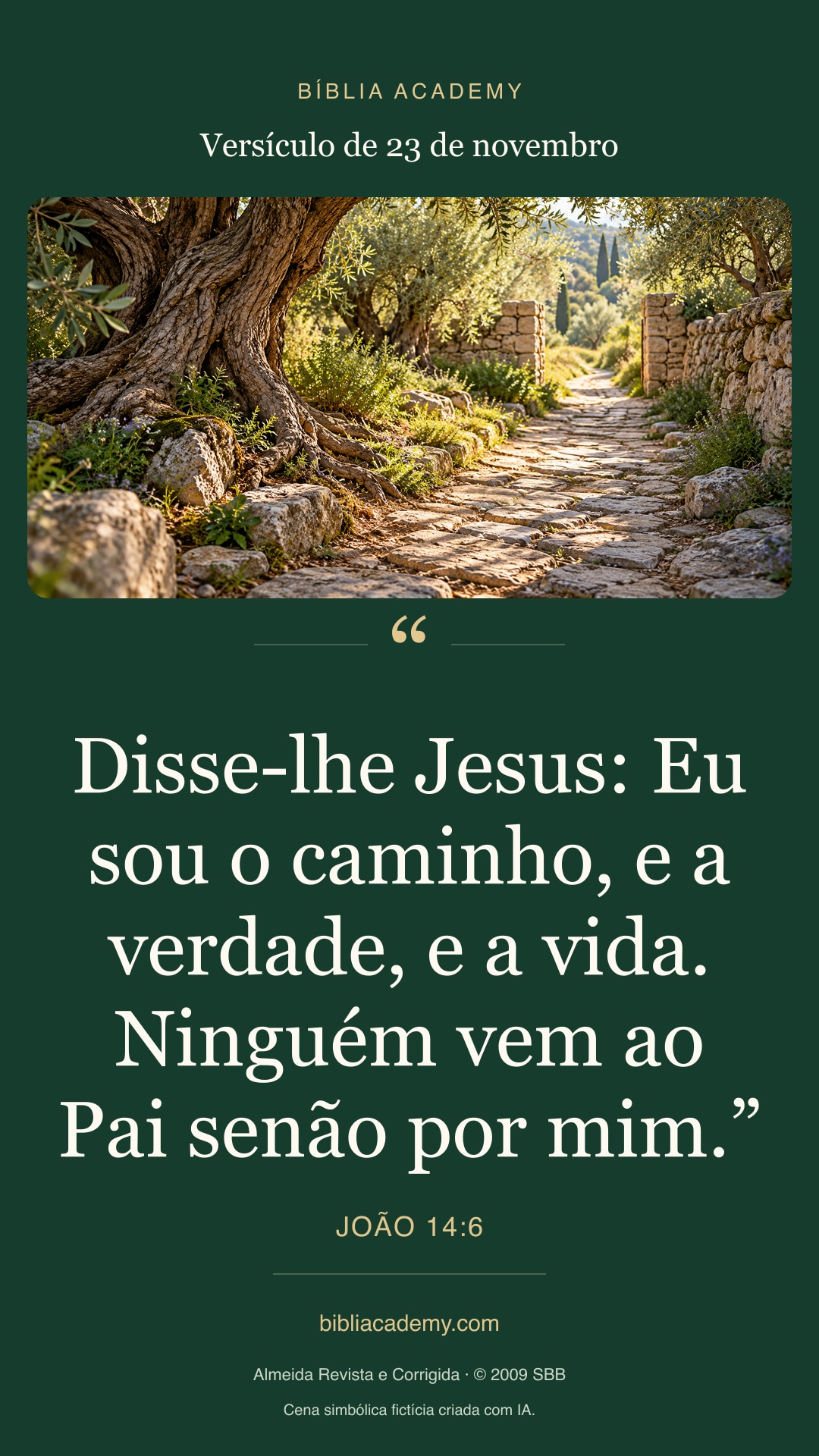 Cartão vertical com João 14:6
